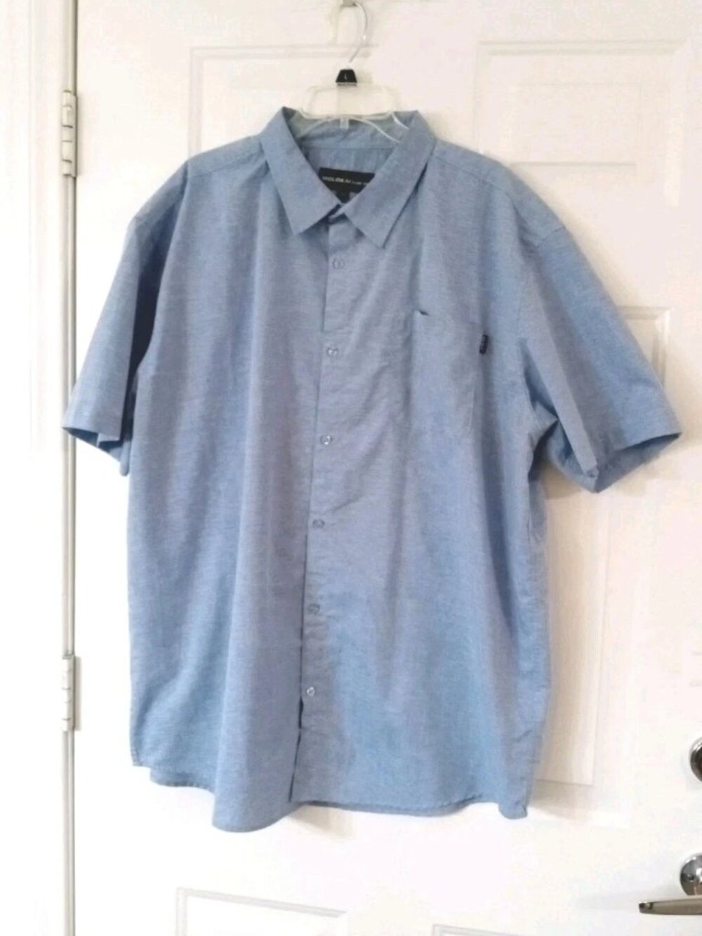Molokai Surf Co. Light Blue Men's Button Down Casual Surf Shirt Size XXL EUC